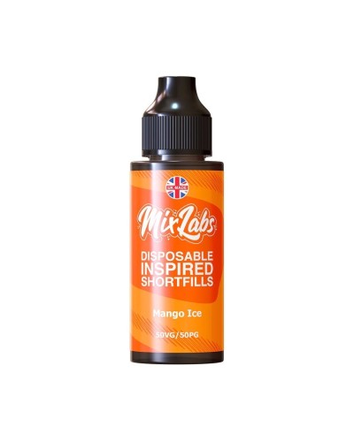 Mango Ice 100ml Mix labs disposable flavour MADE IN THE UK
