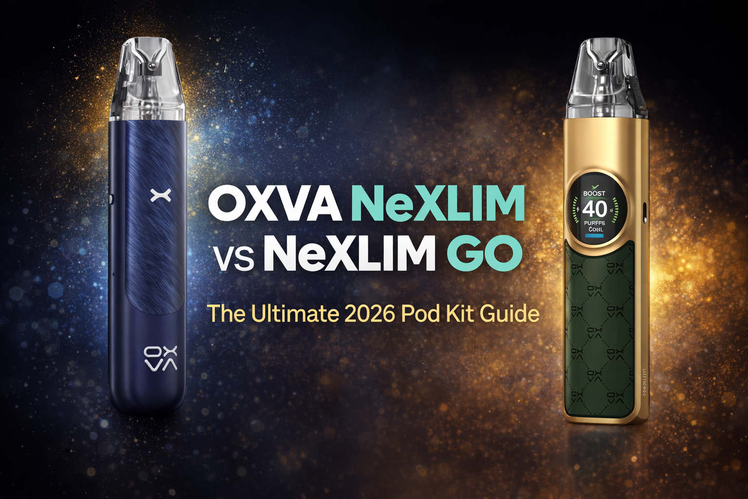 Discover the full OXVA NeXLIM vs NeXLIM GO comparison in this in‑depth 2026 guide from White Vape Co. Specs, coils, flavour, battery life, pros, cons and buying advice for every type of vaper.