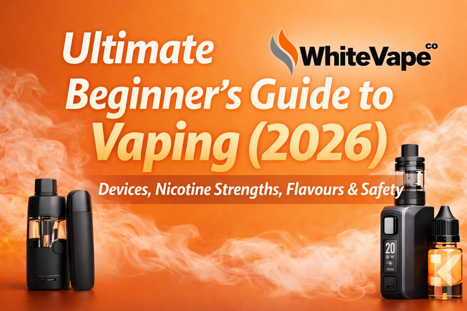 Learn how vaping works, the best devices, nicotine strengths, PG/VG ratios, flavours and safety tips in this complete beginner’s guide to vaping for 2026.