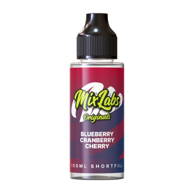Blueberry Cranberry Cherry Mix Labs Shortfill 100ml blends sweet blueberry, tart cranberry and rich cherry in a smooth 50/50 mix. Ideal for pod kits and MTL devices. Nic‑shot ready and great value.